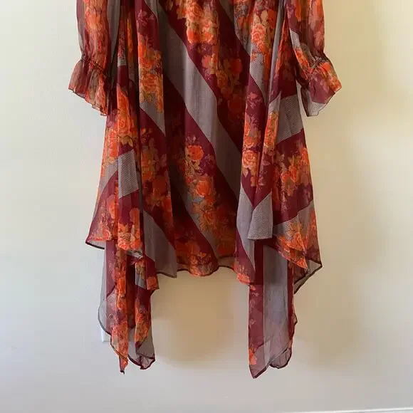 SOFT SURROUNDINGS Woodland Manor Chiffon Midi Dress - Picture 4 of 9